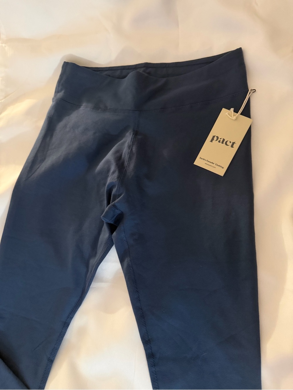Pact Women’s Dark Blue High-Waist Leggings organic cotton - Picture 3 of 5